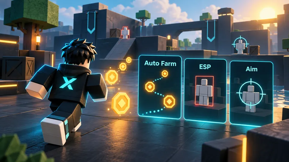 Auto Farm, ESP and Aim Features